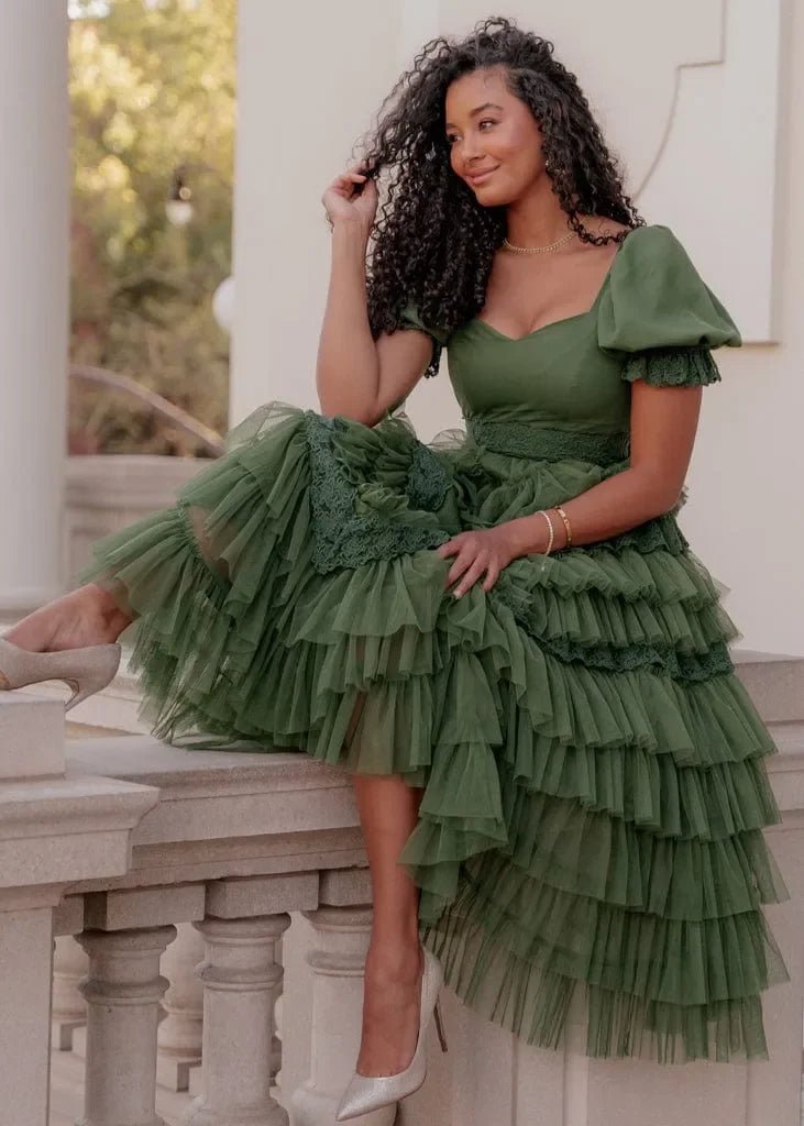 Thumbelina Dress Green - MISMIJK23045-W-GRN-XXS