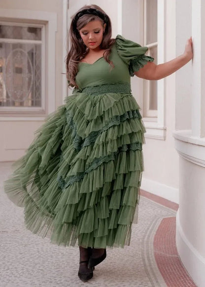Thumbelina Dress Green - MISMIJK23045-W-GRN-XXS