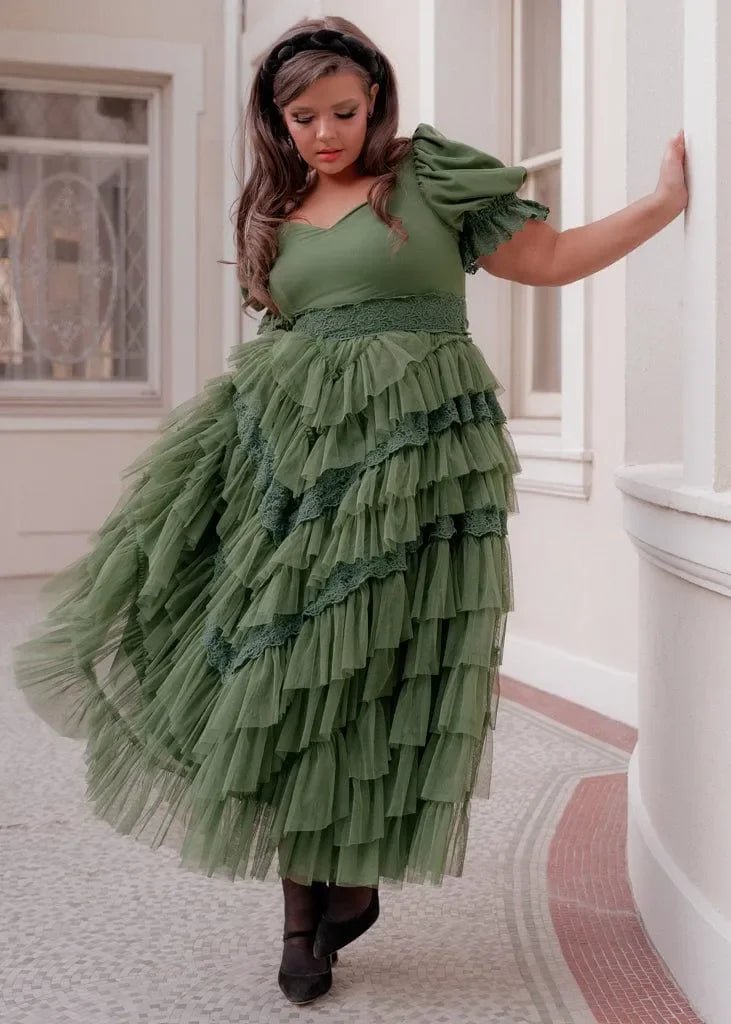 Thumbelina Dress Green - MISMIJK23045-W-GRN-XXS