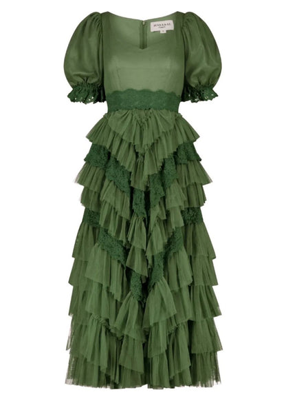 Thumbelina Dress Green - MISMIJK23045-W-GRN-XXS