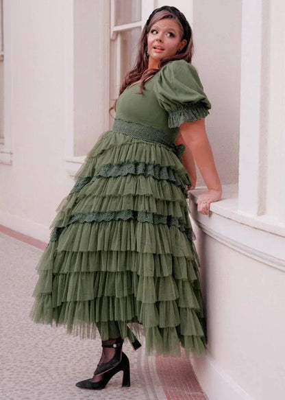Thumbelina Dress Green - MISMIJK23045-W-GRN-XXS