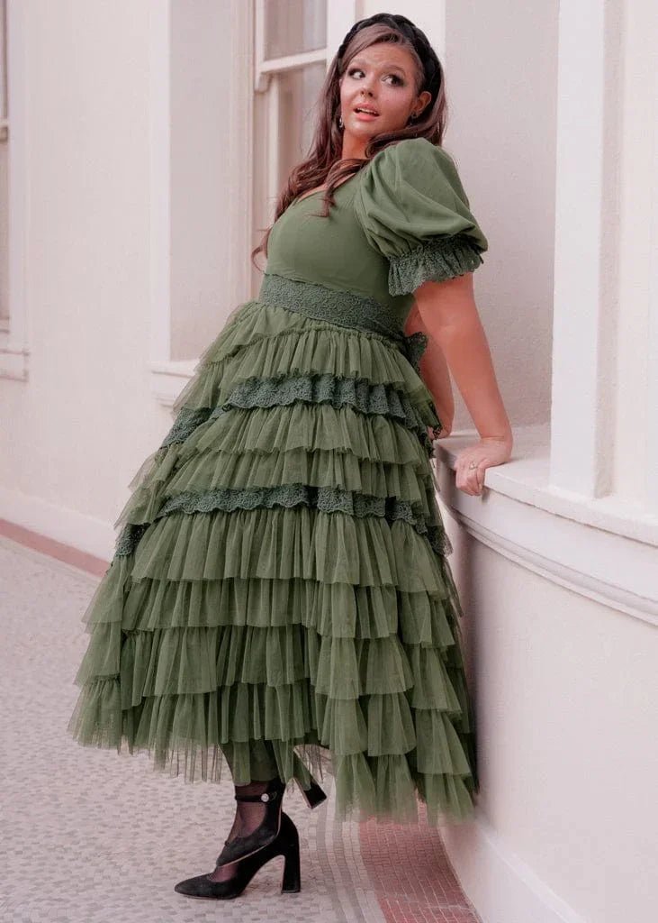 Thumbelina Dress Green - MISMIJK23045-W-GRN-XXS