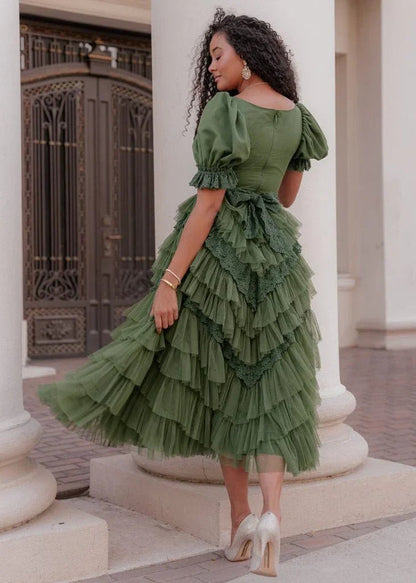 Thumbelina Dress Green - MISMIJK23045-W-GRN-XXS