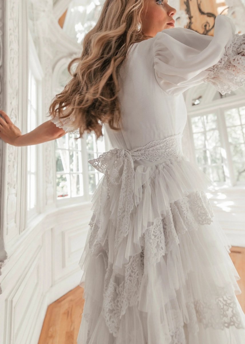 Thumbelina Dress White - MISMIJK23045-W-WHT-XXS