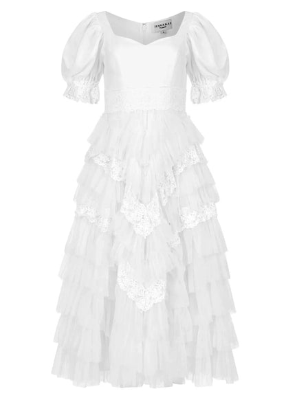 Thumbelina Dress White - MISMIJK23045-W-WHT-XXS
