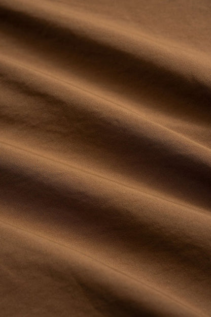 Tie - Front Button Short - Sleeve Shirt - MISMIMCWTV2510110139-BROWN-S