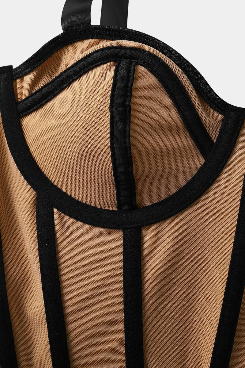 Tie Up Corset Bustier Cami Top - MISMIMCWTT2412160003-BLACK-S