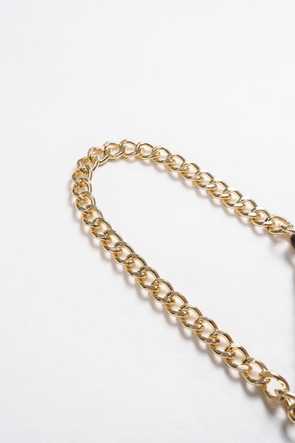 Tropical Print Metallic Chain Asymmetrical Sleeveless Mini Dress - MISMIMCWDC2506240102-MULTICOLOR-XS