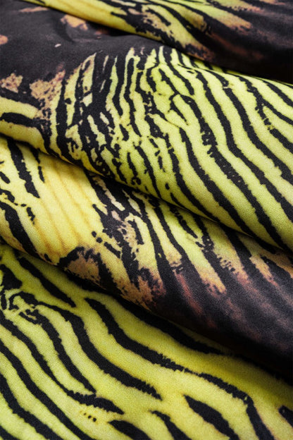 Tropical Print Metallic Chain Asymmetrical Sleeveless Mini Dress - MISMIMCWDC2506240102-MULTICOLOR-XS