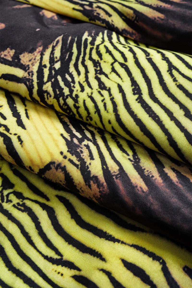 Tropical Print Metallic Chain Asymmetrical Sleeveless Mini Dress - MISMIMCWDC2506240102-MULTICOLOR-XS