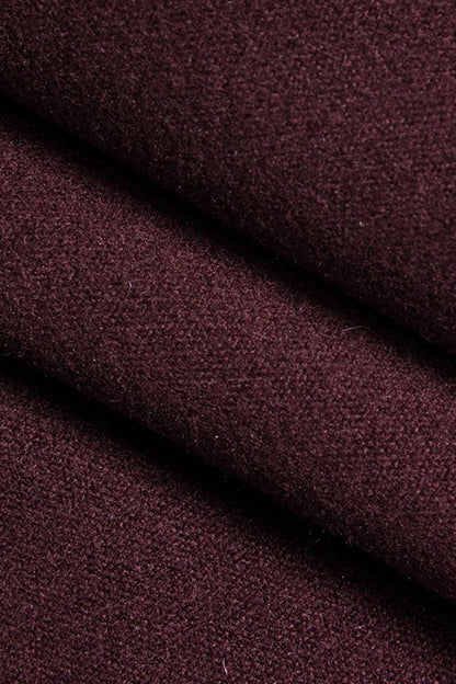 Tweed High Waist Ruched Skirt - MISMIMCWBK2410300078-BURGUNDY-XS