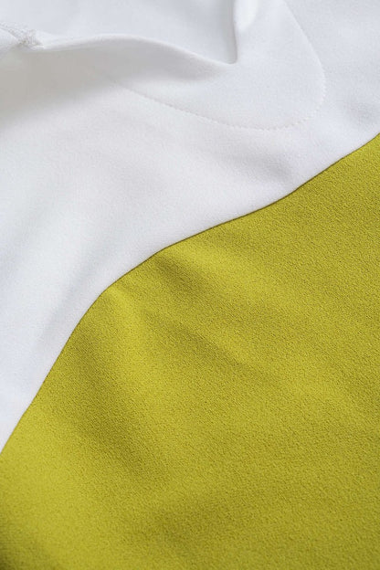 V - Neck Patchwork Tank Top - MISMIMCWTT2502270078-GREEN-XS