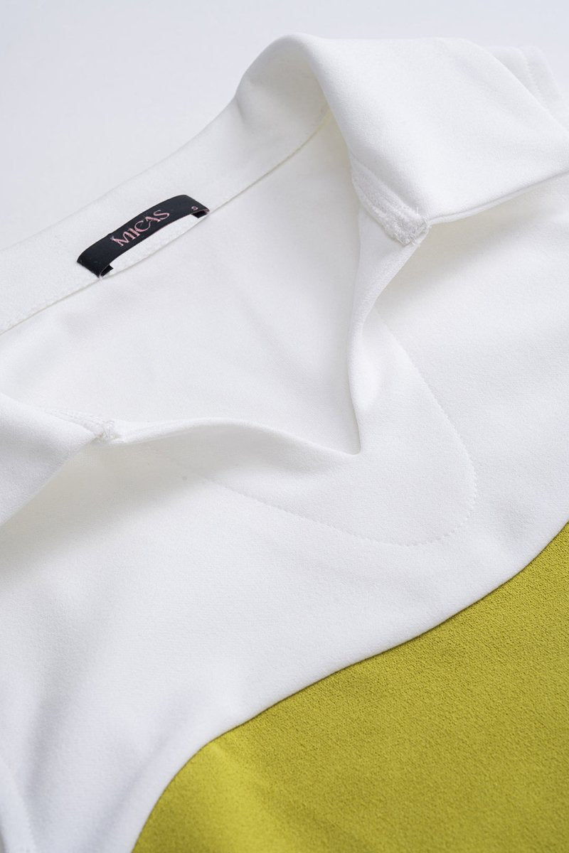 V - Neck Patchwork Tank Top - MISMIMCWTT2502270078-GREEN-XS