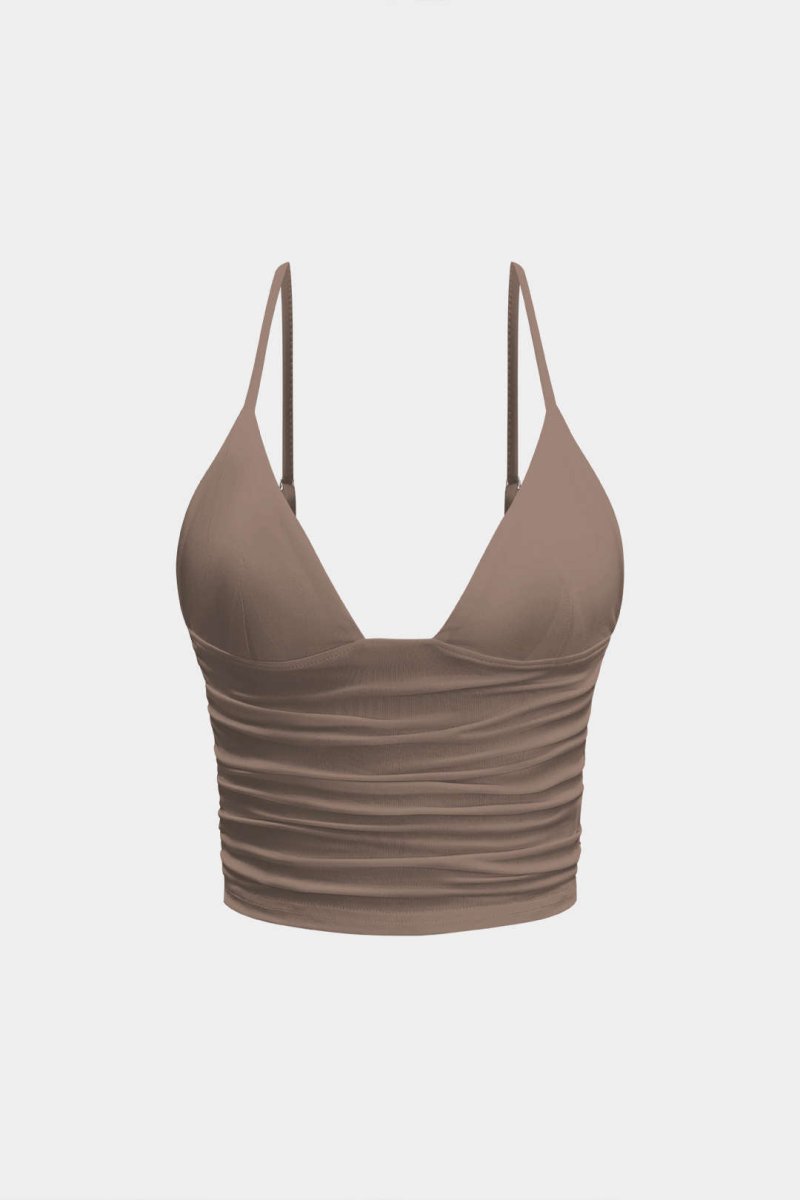 V - Neck Slip Cami Top - MISMIMCWTT2504140079-COFFEE-XS