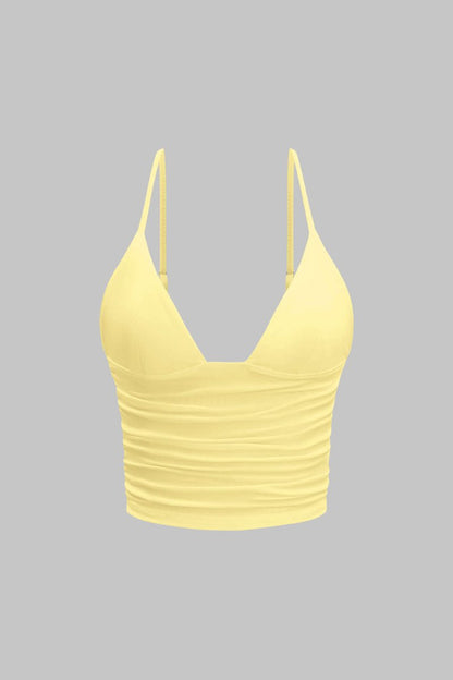V - Neck Slip Cami Top - MISMIMCWTT2504140079-YELLOW-XS