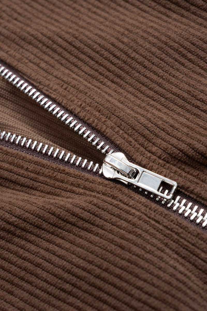 Waist - Cinching Zipper Hoodie And Shirred Waistband Pants Set - MISMIMCWSC2509080028-BROWN-XS