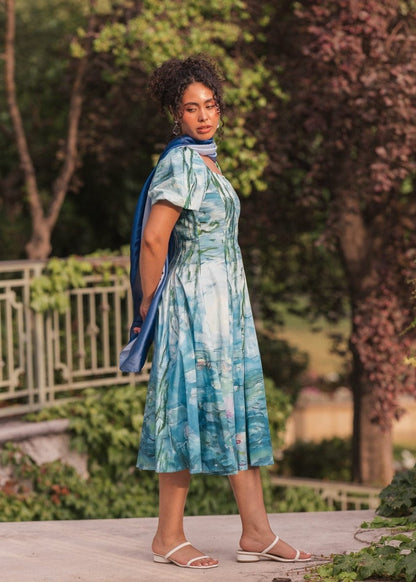 Water Lily Dress - MISMIJK24298-W-BLU-XXS