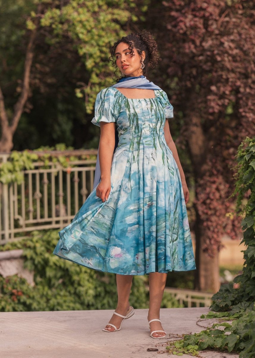 Water Lily Dress - MISMIJK24298-W-BLU-XXS