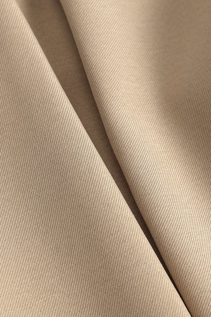 Wide Leg Pleated Trousers - MISMIMCWBT2411140049-KHAKI-XS