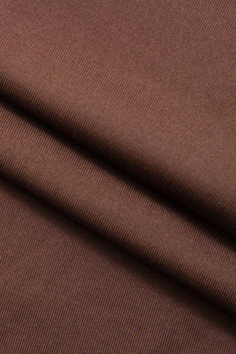 Wrap Ruched High Neck Long Sleeve Maxi Dress - MISMIMCWDA2309180103-COFFEE-XS